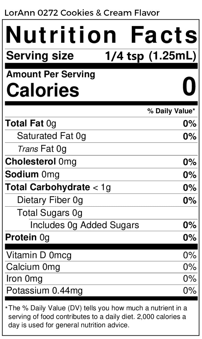 Cookies and Cream Flavoring - Super Strength Flavor 1 oz., 16 oz., 1 Gallon, 5 Gallons