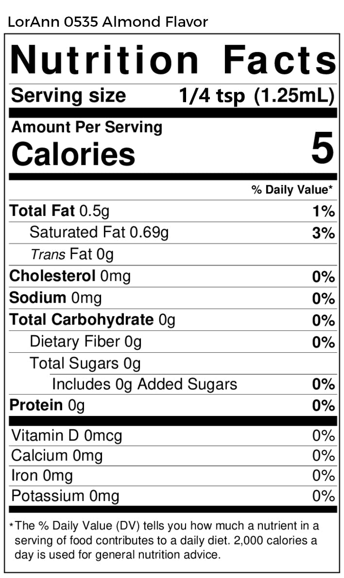 Almond Flavoring - Super Strength Flavor 1 oz., 16 oz., 1 Gallon, 5 Gallons