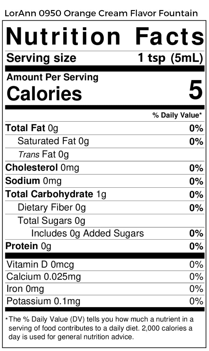 Orange Cream (also known as Dreamsicle or Creamsicle) Flavor - 4 oz. - 32 oz. - Ice Cream and Beverage Flavors - LorAnn Oils - Canadian Distribution