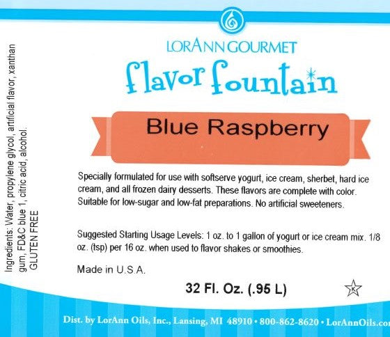 Blue Raspberry Flavor - 4 oz. - 32 oz. - Ice Cream and Beverage Flavors - LorAnn Oils - Canadian Distribution