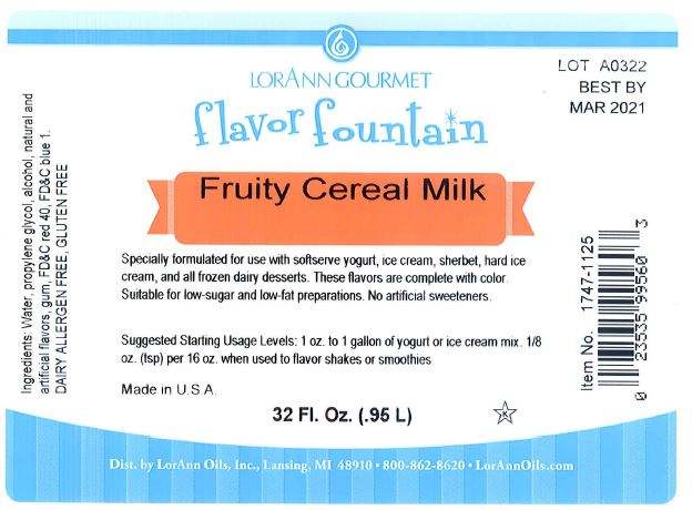 Fruity Cereal Milk Flavor Fountain - 4 oz. - 32 oz. - Ice Cream and Beverage Flavors - LorAnn Oils - Canadian Distribution