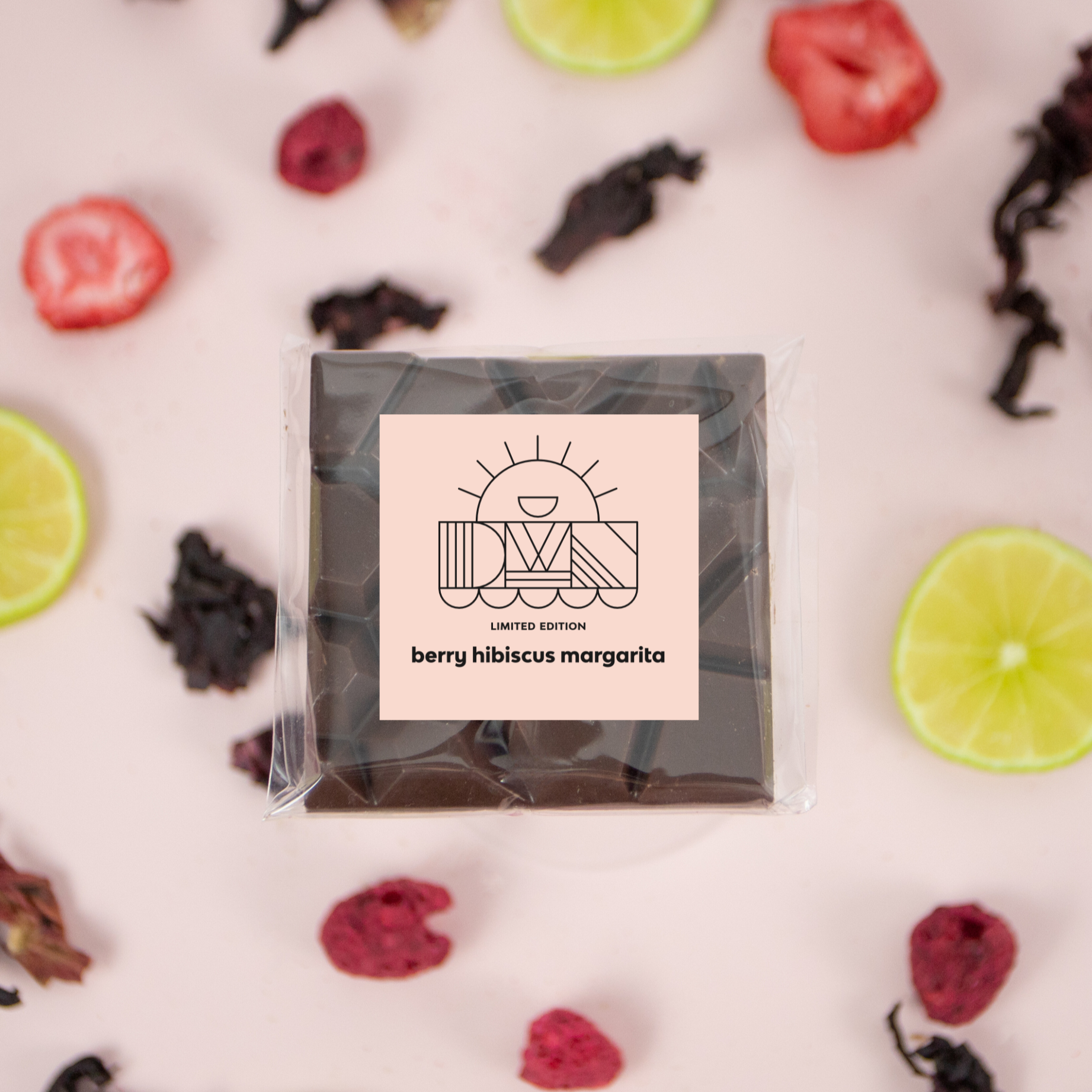 berry hibiscus margarita chocolate bar