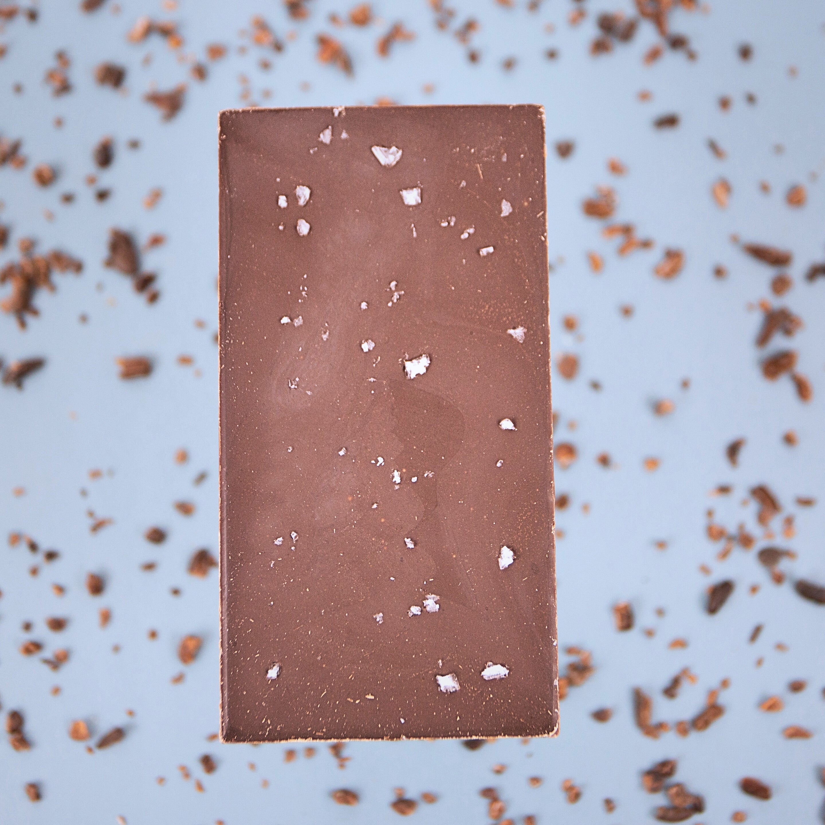 dark chocolate bar with sea salt