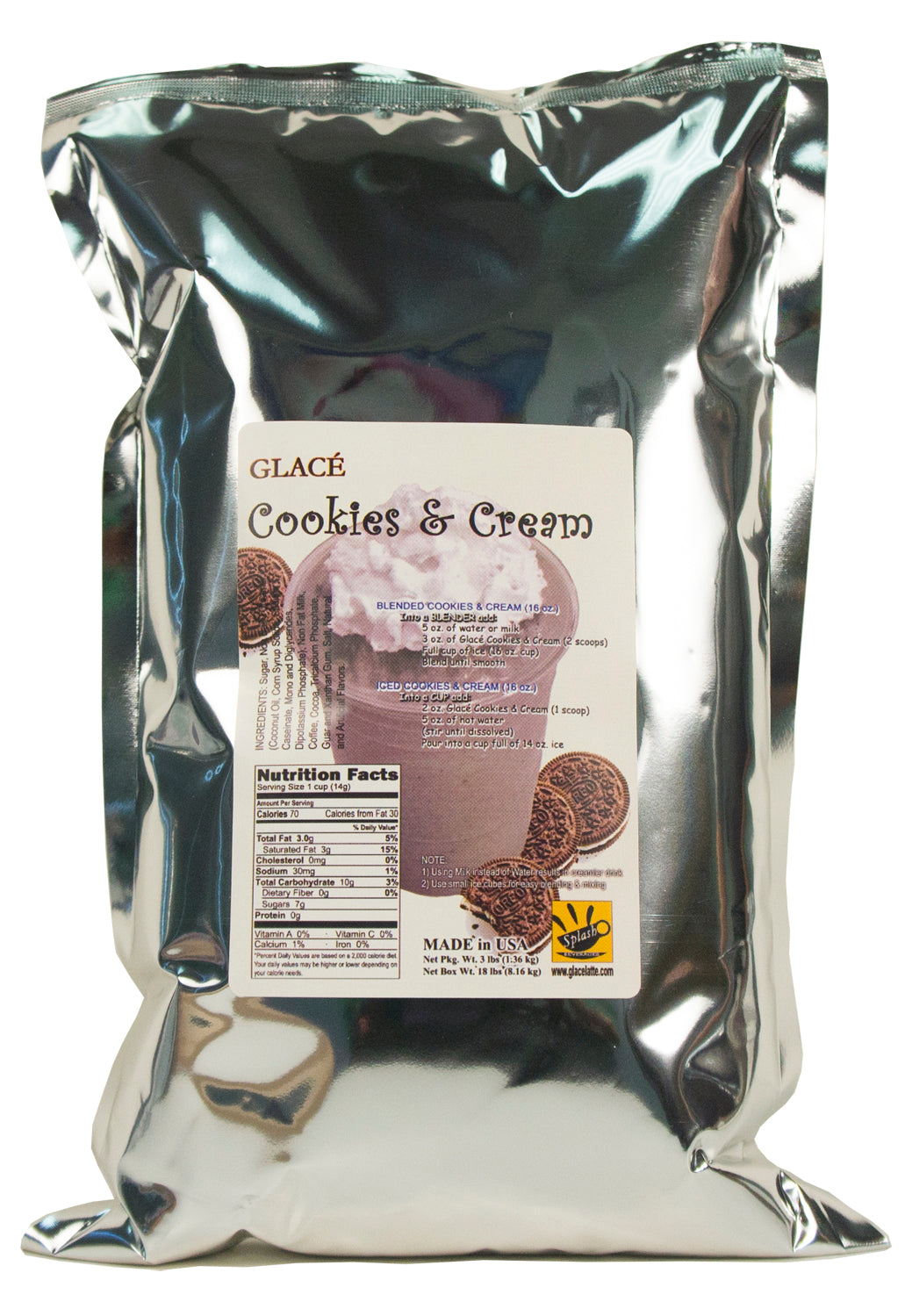 Cookies and Cream 4 in 1 Bubble Tea / Latte and Frappe Mix - Made in the USA