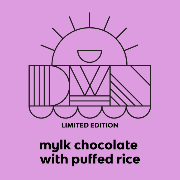 mylk chocolate bar with puffed rice